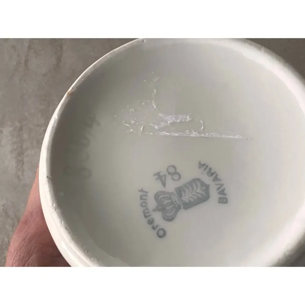 Antique 1920s Oremont Bavaria Nursery Creamer Clown Rabbit Child Porcelain. Rare